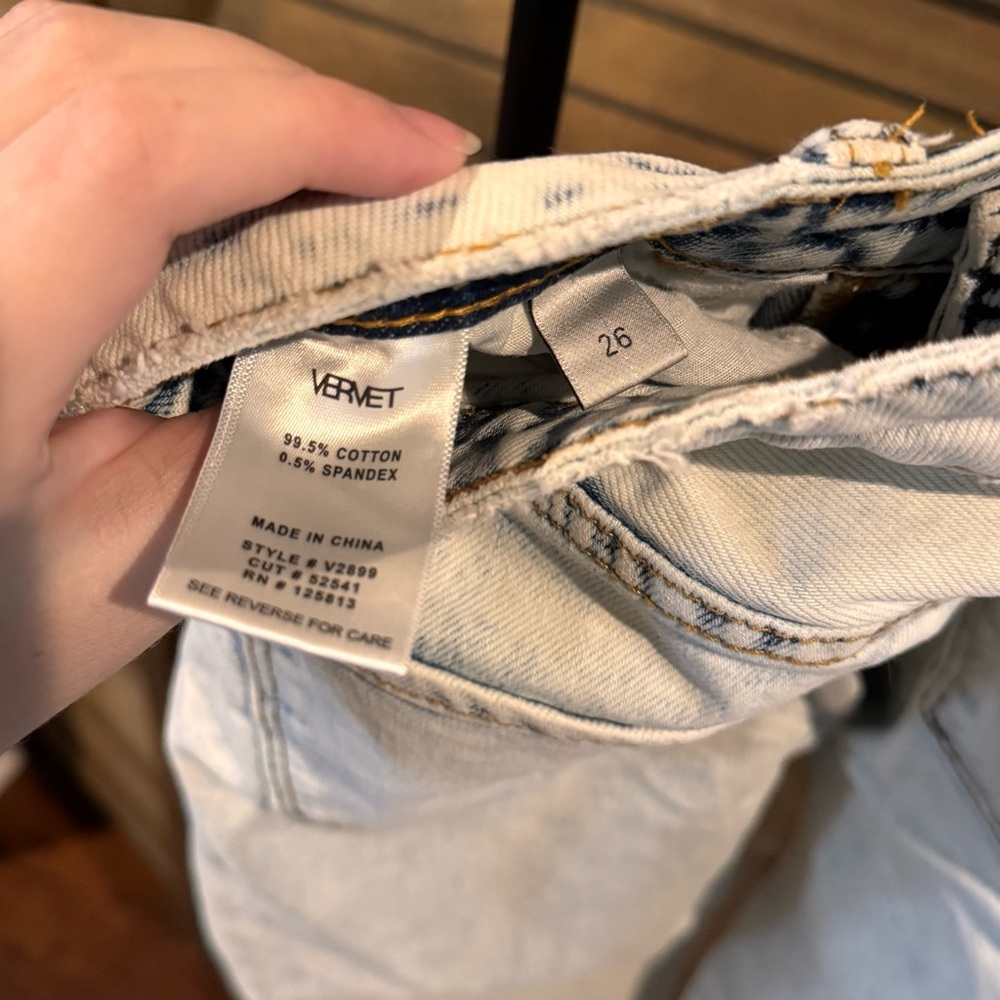 Vervet Los Angeles Light Jeans Women's Size 26 Distressed Acid Washed Retro - Picture 4 of 4